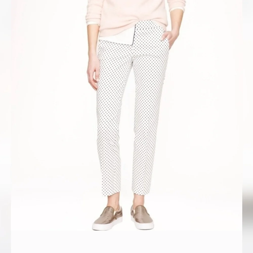 LIKE NEW J Crew Campbell Flat Front Trousers Triangle Print